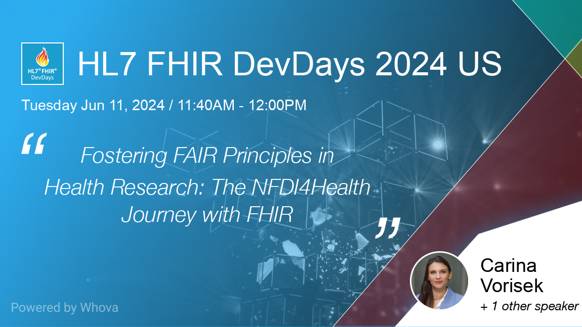 NFDI4Health auf den HL7 FHIR DevDays 2024 